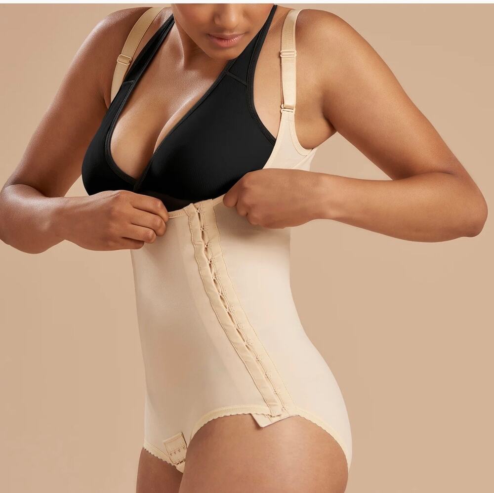 Marena Recovery Girdle with High Back Bikini Length Step 1 SFBHA LARGE BLACK NEW
